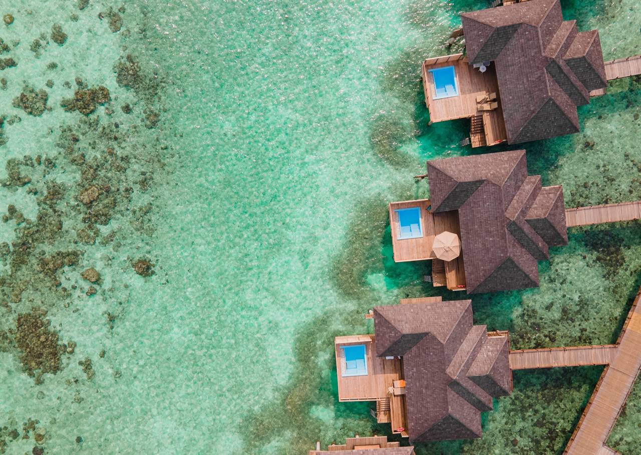 water villa in lagoon