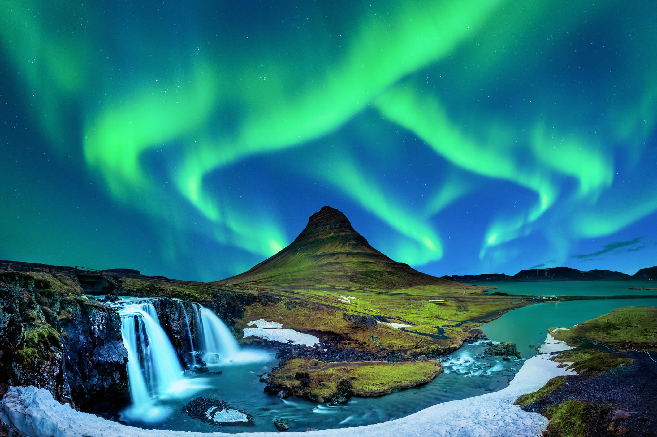 Kirkjufell, Northern Lights, Iceland