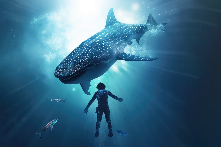 Swim with whale sharks a best things to do in Maldives