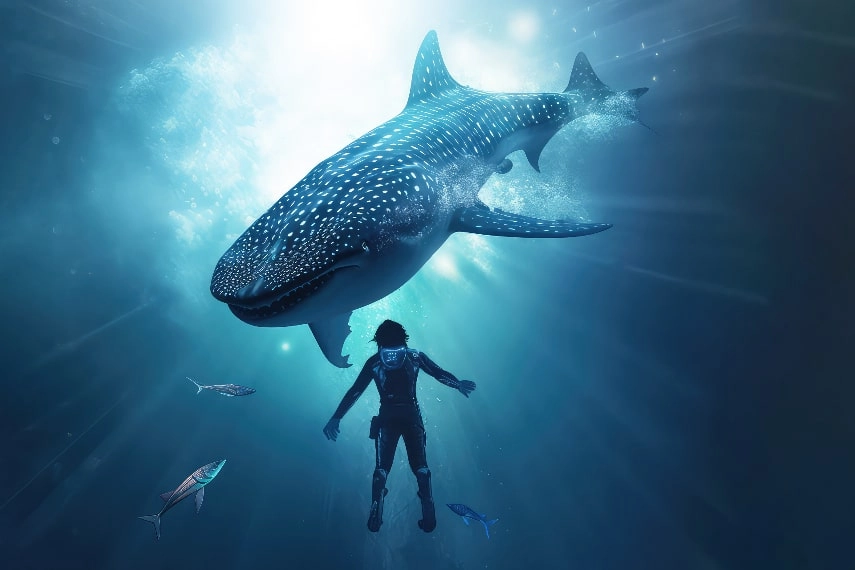 Swim with whale sharks a best things to do in Maldives