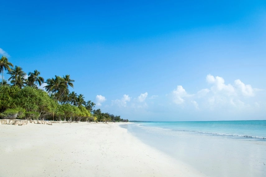 Kiwengwa beach in Zanzibar