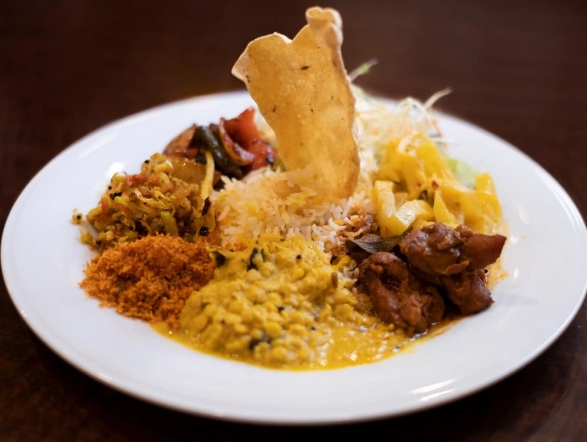 Sri Lankan Curry plate in February