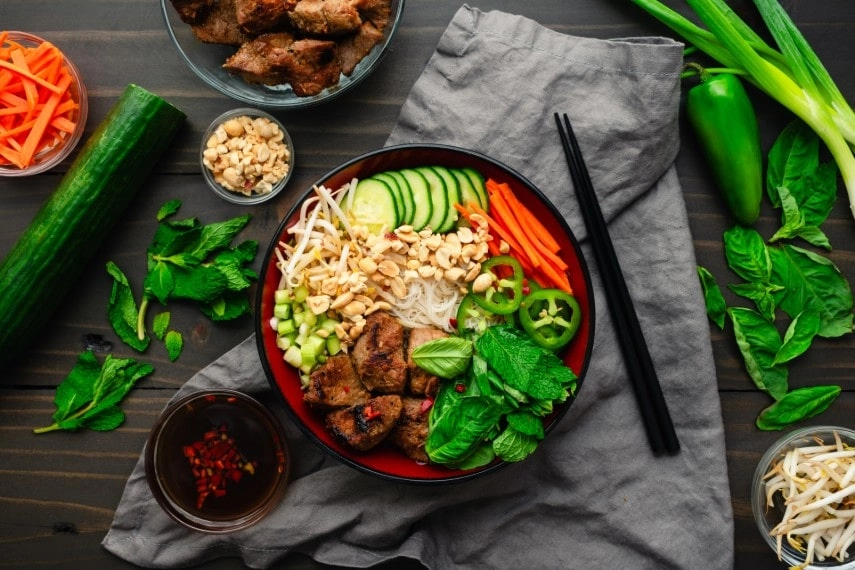 Taste Vietnamese grilled pork in May