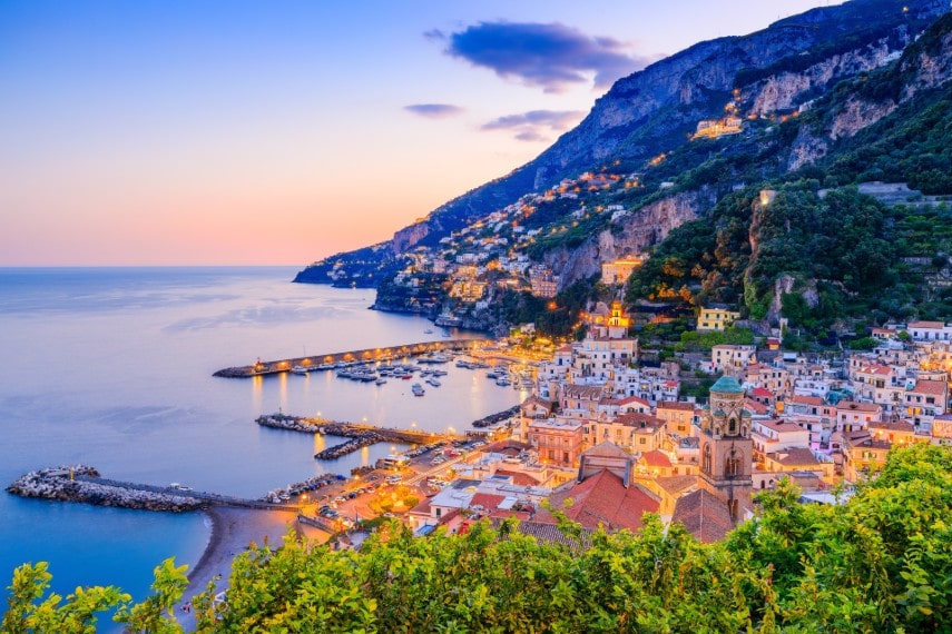Atrani, Campania beach on Amalfi coast
