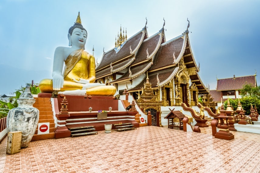Thai Buddhist temple in Chiang Mai,Thailand 