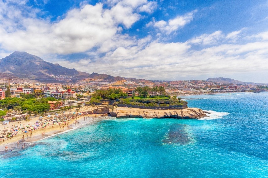 El Duque beach, Tenerife in February