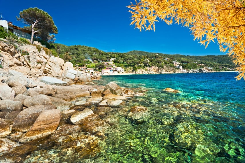 Forno beach on Island of Elba