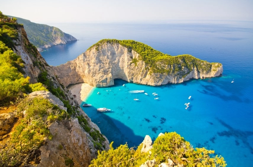 Navagio beach at Zakynthos, Greece