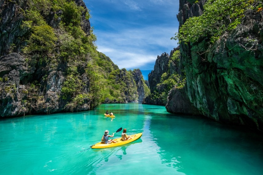 Exploring sights around El Nido at Palawan, Philippines