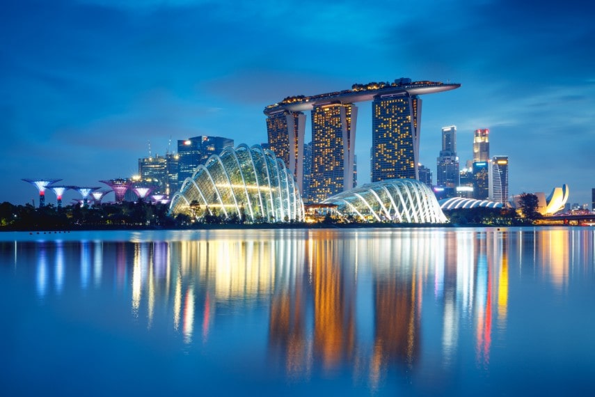 City skyline at Singapore