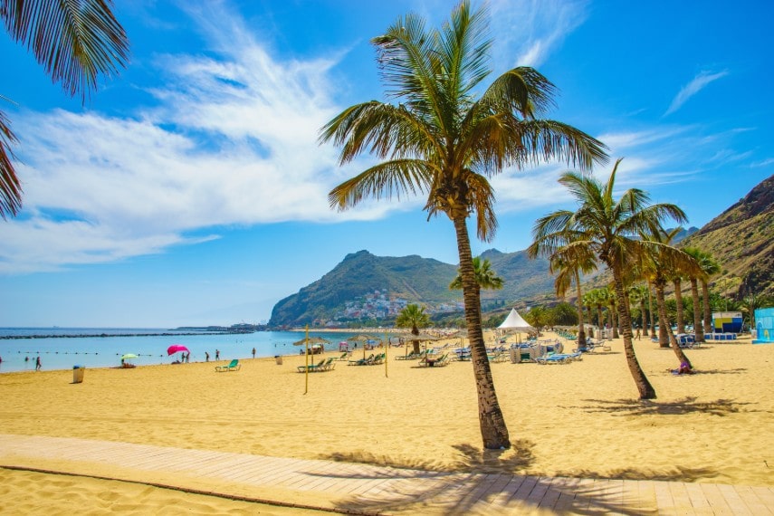 Spain-Las Teresitas beach in May
