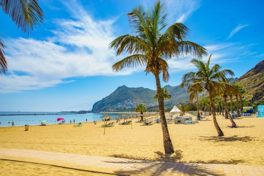 Spain-Las Teresitas beach in May