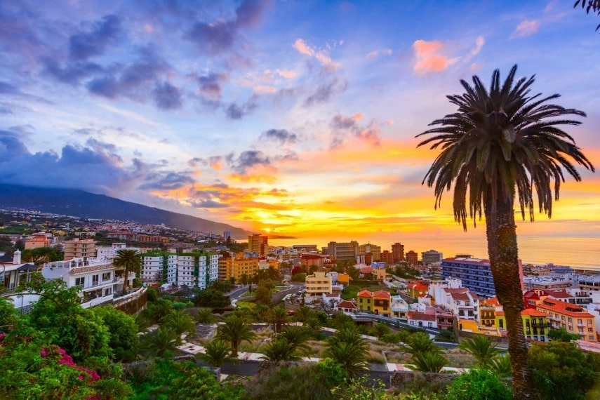 Sunset Puerto de la Cruz, Tenerife in November