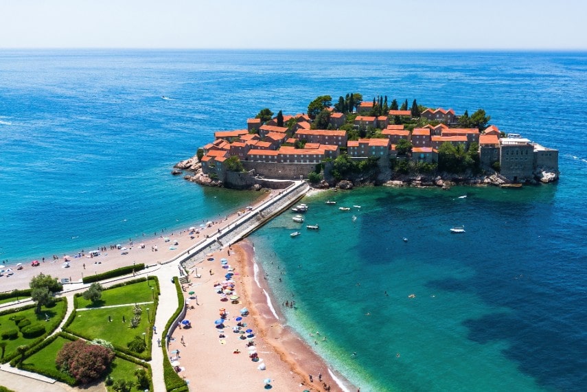 Sveti Stefan beach, Montenegro 