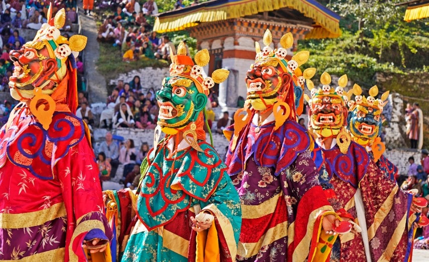 Bhutan colourful mask dances and spiritual celebrations in June