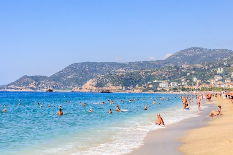 Cleopatra beach in Turkey