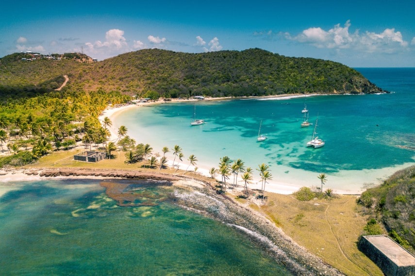 St-Vincent and the Grenadines beach aerial view