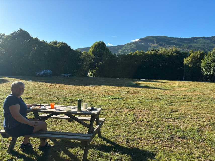 Enjoyed meal at garden