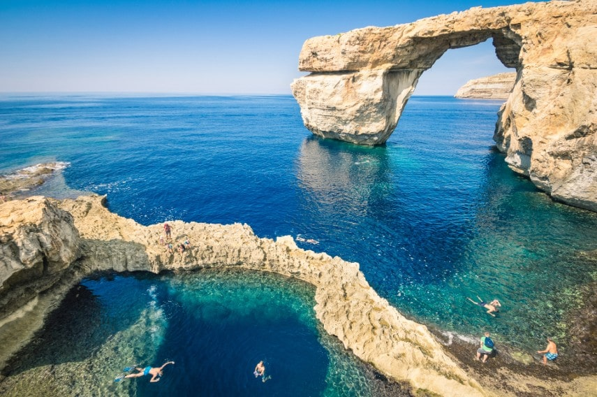 Azure Window in Gozo island Malta