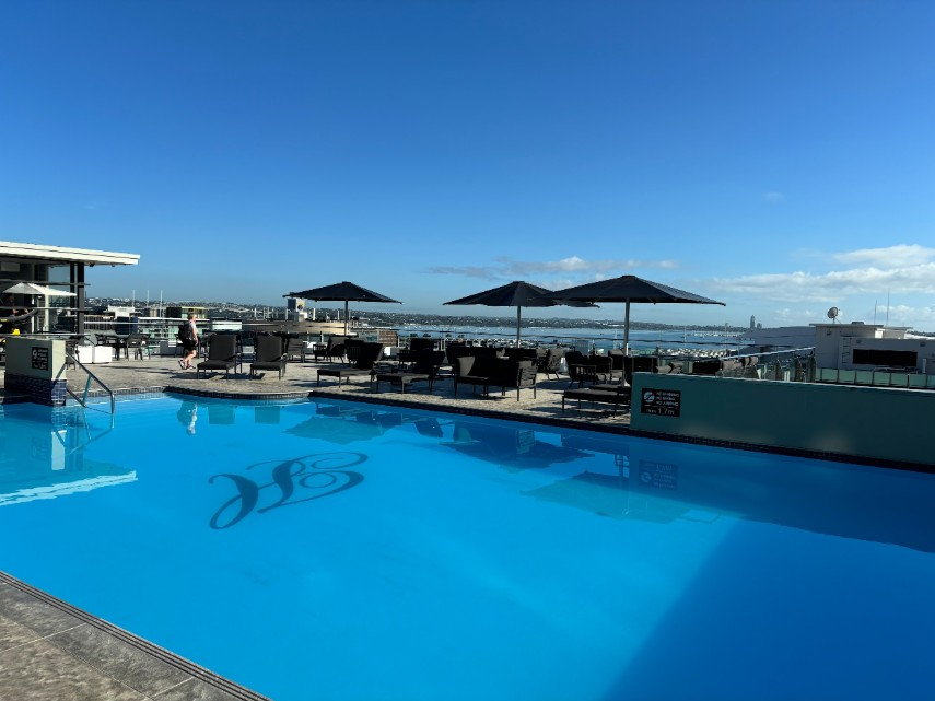 Rooftop pool area of Heritage Haven by Viaduct