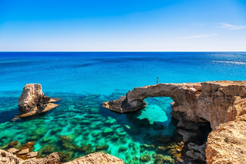 natural rock arch near of Ayia Napa, Cyprus island
