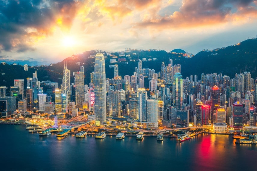 Hong Kong city skyline