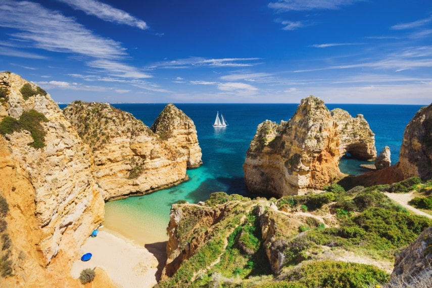 Beautiful bay near Lagos town, Algarve