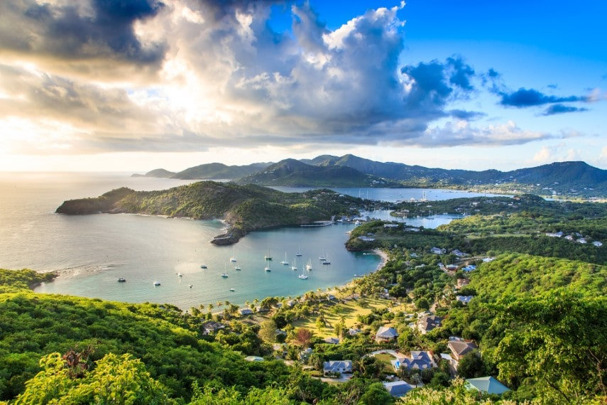 Sunset at English Harbor, Antigua, The Caribbean
