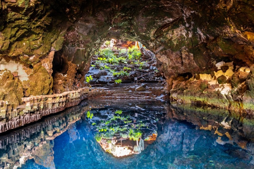 A natural cave in Canary Islands, Spain