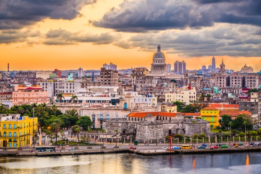 Cuba downtown skyline, best place to visit in December
