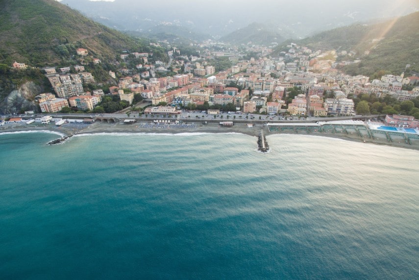 Levanto beach in Italy 