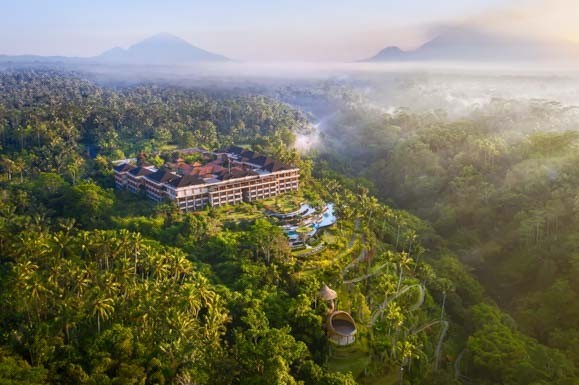 Padma Resort Ubud aerial view