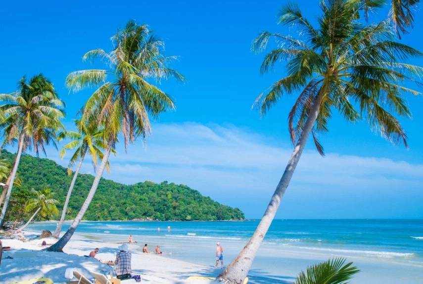 Crystal clear water at beach in Phu Quoc island, Vietnam