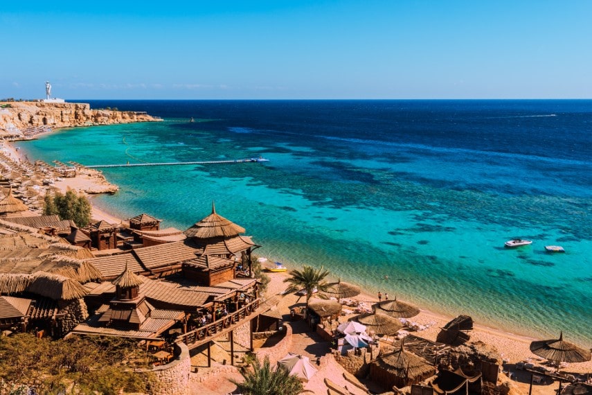 Red Sea coastline in Egypt