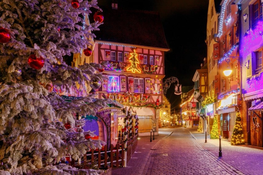 Christmas fair in the old town of Gdansk, Poland