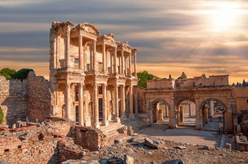 Celsus Library in Ephesus, Turkey holiday destination