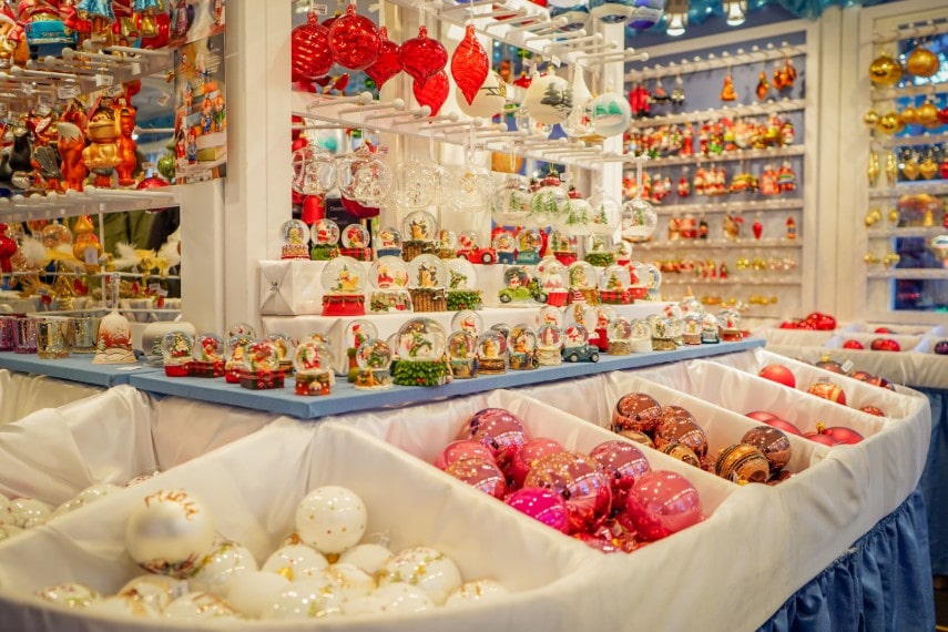 Christmas market and decoration at Essen in Germany