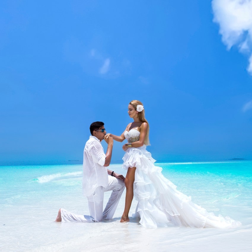 Couple on Maldives beach