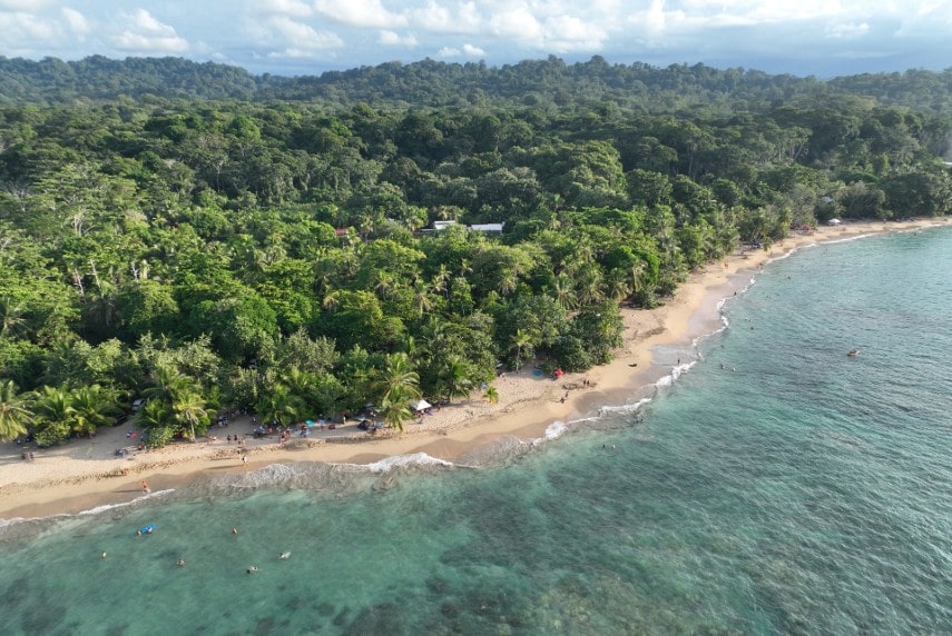 Relaxing waves at Playa Cocles in Costa Rica