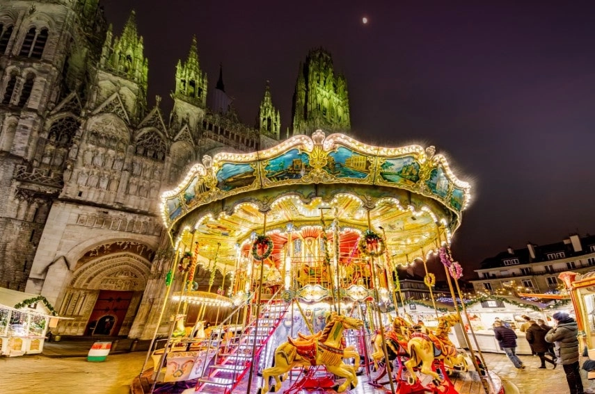 ROUEN, NORMANDY, FRANCE Christmas Market decoration