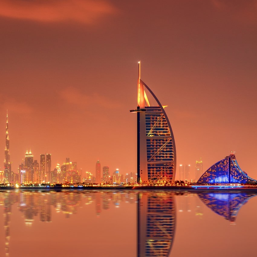 Beautiful skyline of Dubai