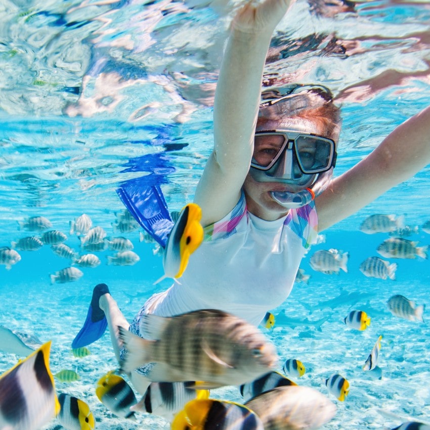 Snorkelling in Bora Bora