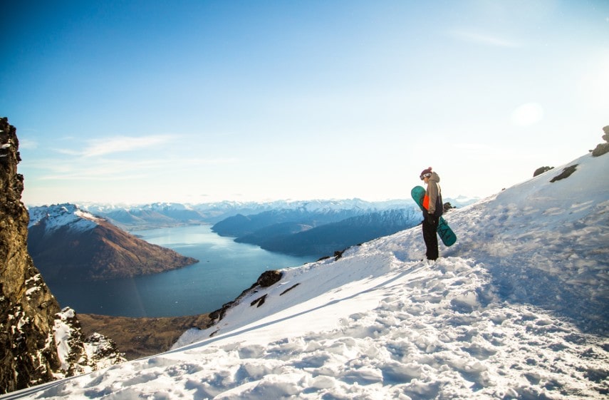 snowboarding in Queenstown, perfect for visit in July
