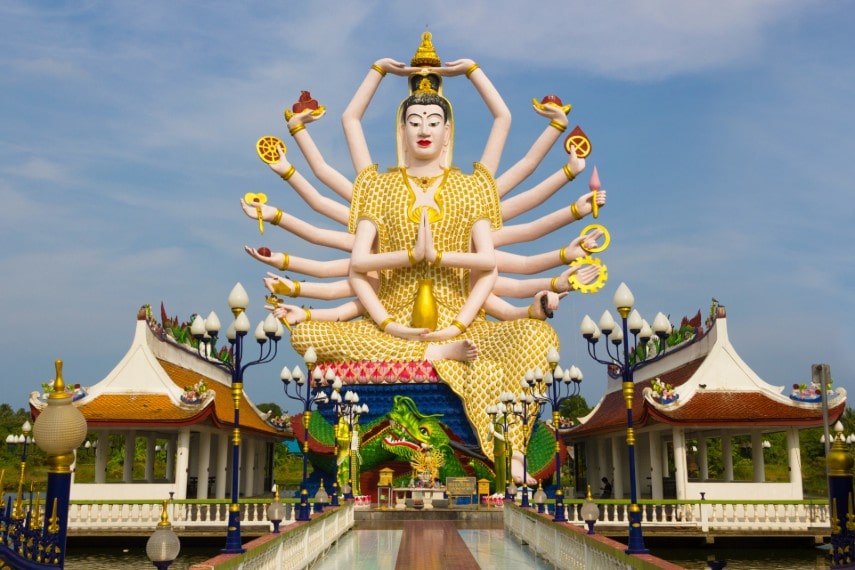 Wat Plai Laem Temple in Koh Samui, Thailand