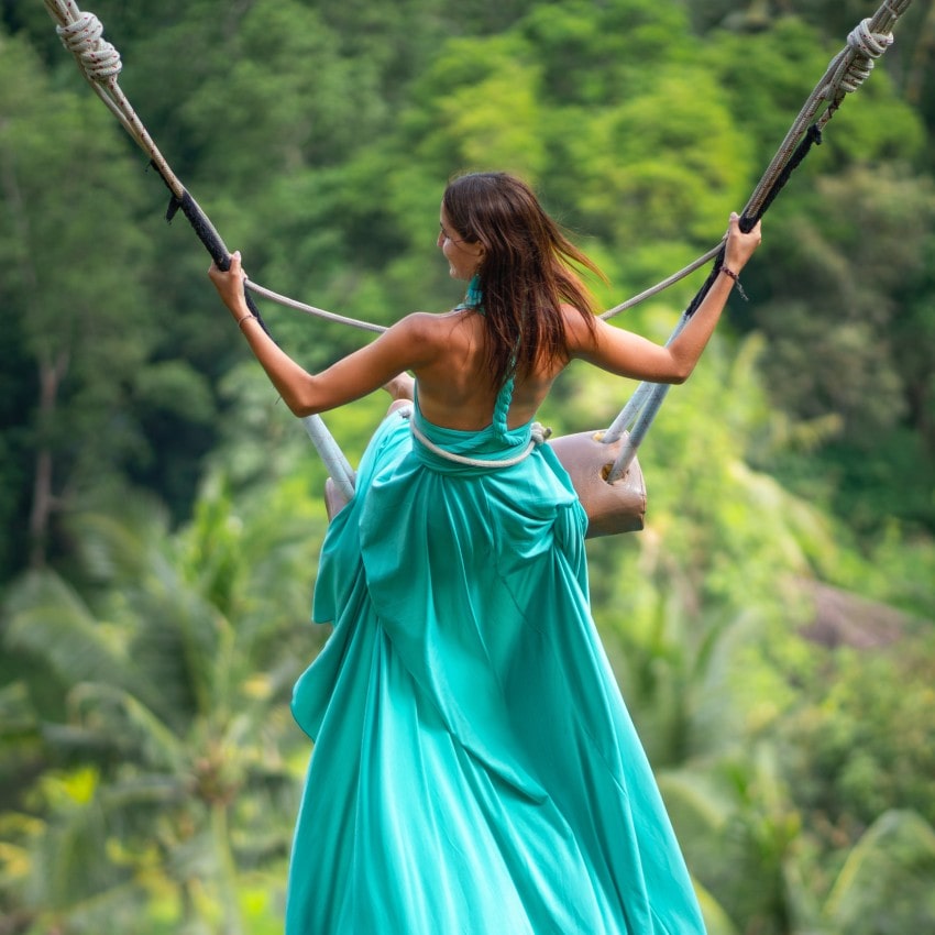 Young woman enjoying in Bali
