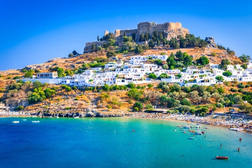 enjoy Acropolis in Rhodes, Greece in february