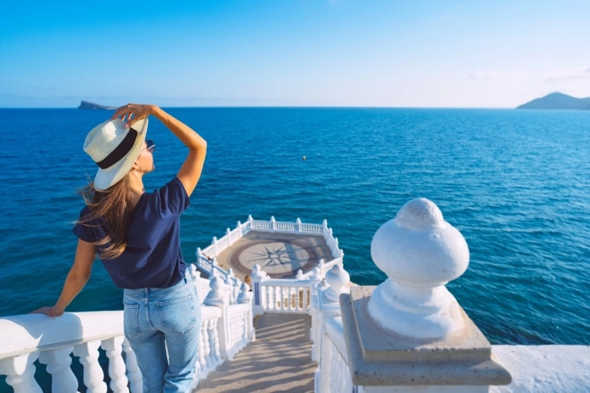 ocean view in Balcon del Mediterraneo, Benidorm in May