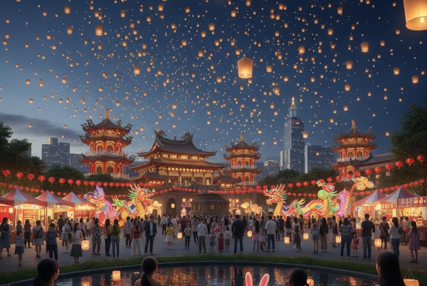 Taipei Lantern Festival in Taiwan