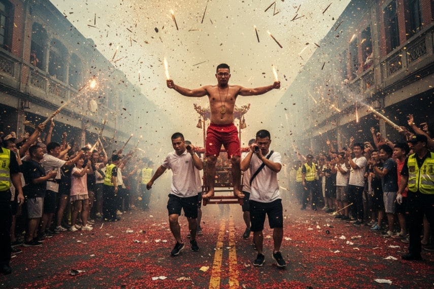 Taitung Bombing of Master Handan Festival in Taiwan