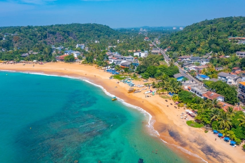 Unawatuna beach at Sri Lanka